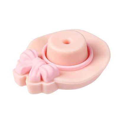 Silicone 3D Focal Beads Bow Hat With Bow Detail 20pcs 5