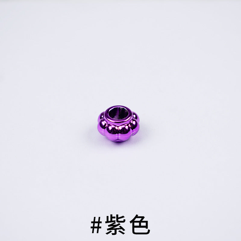 Acrylic Large Hole Spacer Beads 13mm UV Plating 100pcs 7