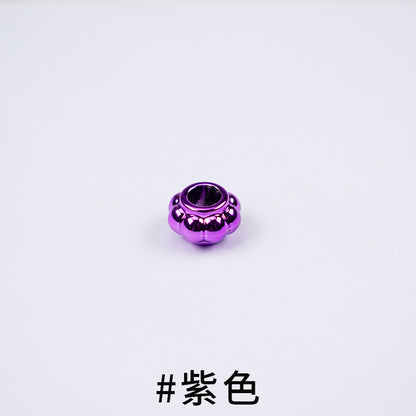 Acrylic Large Hole Spacer Beads 13mm UV Plating 100pcs 7