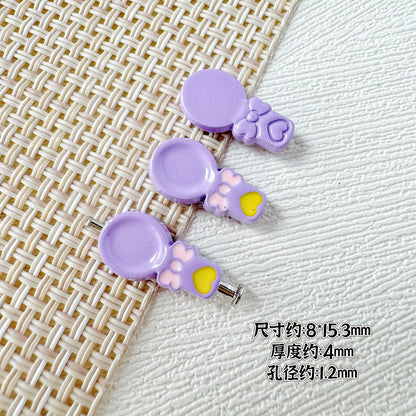 Spoon and Flower Metal Beads 15mm and 9mm Baking Painted 20pcs 10