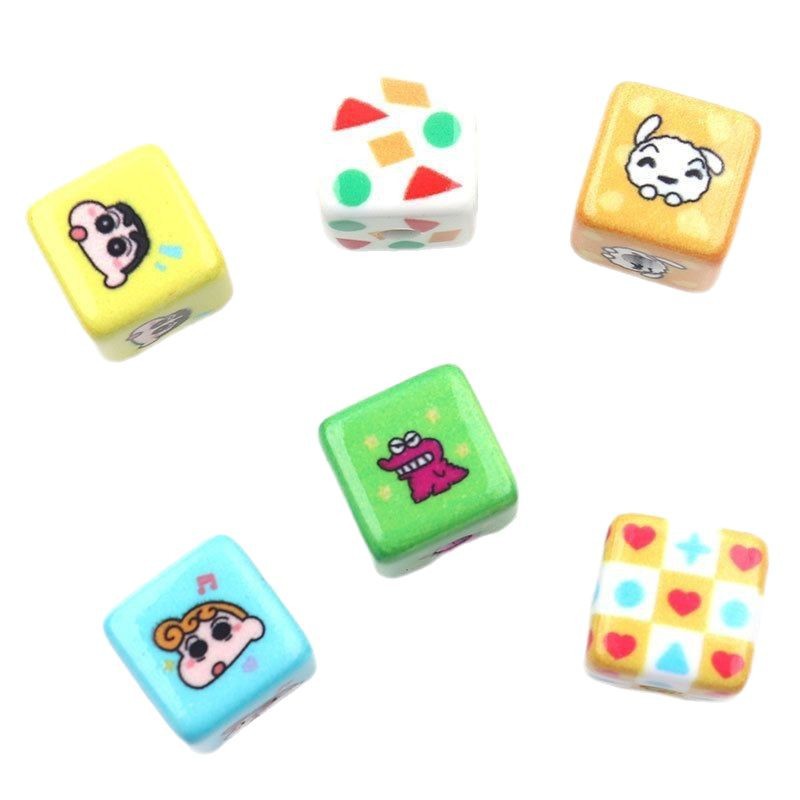 Painted Square Acrylic Beads 13mm Crayon Shin-Chan Printed 50pcs 5