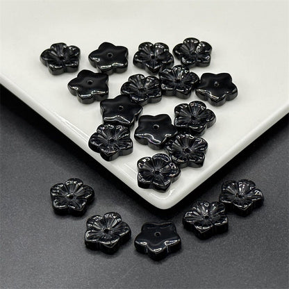 Czech Glass Beads Petals Pentagonal Plum Blossom 14mm Sky Blue 100pcs 7