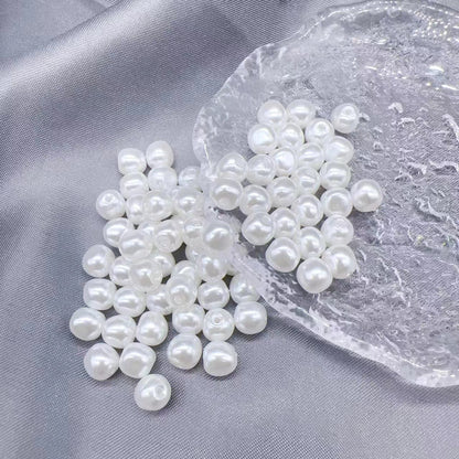 Imitation Baroque Pearl Acrylic Beads Irregular Shape ABS Plastic 100pcs 12