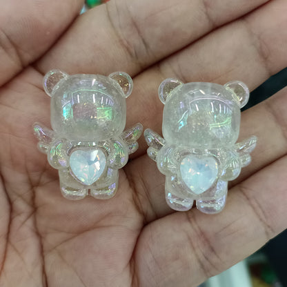 Glow Wing Bear Acrylic Beads 31mm Pastel Iridescent 50pcs 3