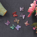 Czech Glass Butterfly Beads 11mm Translucent Pastel Gold Foil 10pcs 3