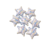 Letter Printed Star Acrylic Beads 26mm Mixed Colors 10pcs 5