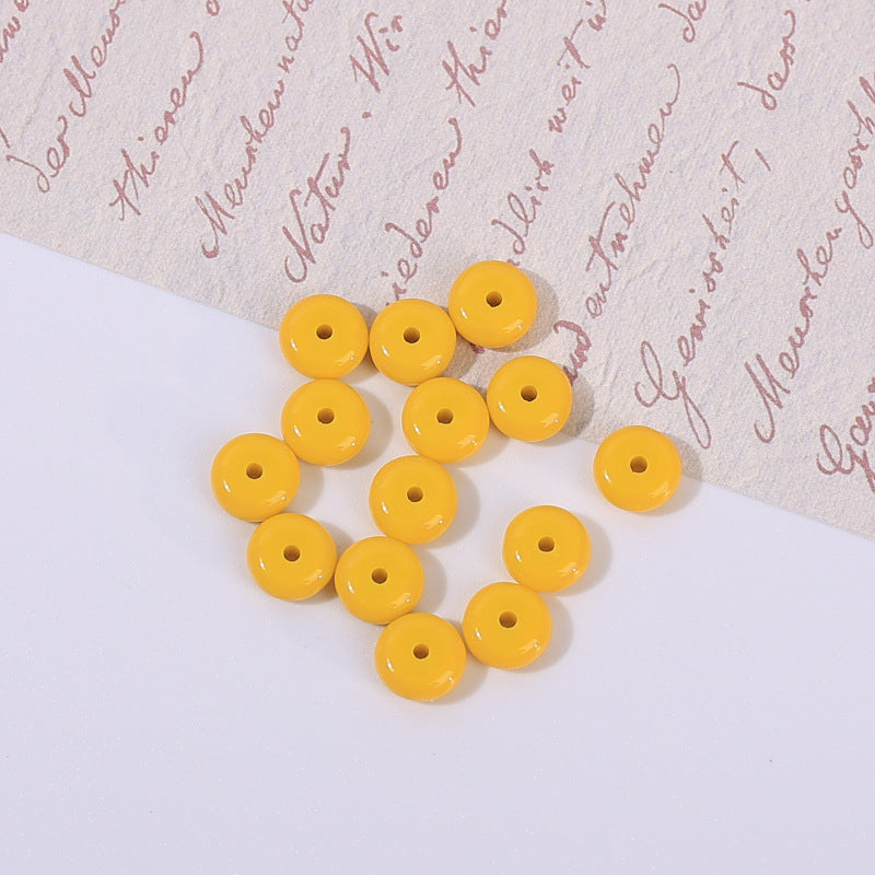 Glass Round Spacer Beads 6mm 8mm Imitation Jade Color 100pcs 14