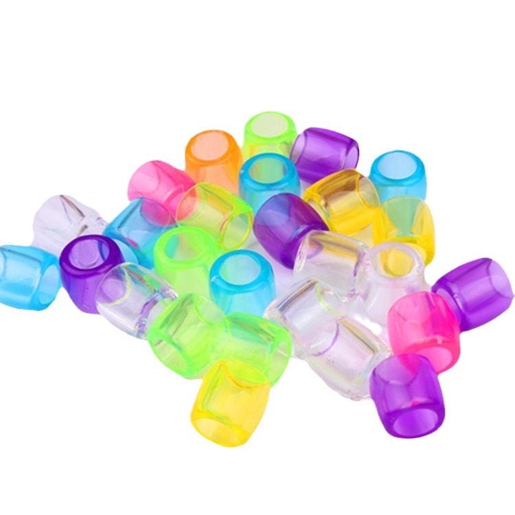 Transparent Acrylic Beads 12mm Large Hole Plastic Dreadlock 100pcs 4