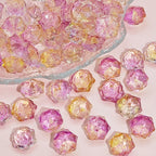 Tiny Flower Glass Beads 16mm Clear Translucent Mixed Colors 50pcs 2