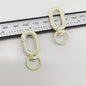 Colorful Zinc Alloy O Shaped Swivel Buckle Keychain Clasps 38mm 5pcs 13