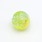 Plating Round Acrylic Beads 16mm UV Embroidered Iridescent 20pcs 12