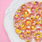 Hand Painted Daisy Bee Series Acrylic Beads 16mm Colorful Glossy 10pcs 17