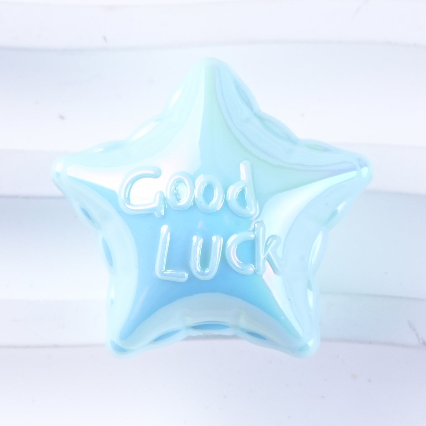 UV Plating Balloon Shaped Heart Star Acrylic Beads 25mm Glossy Pastel 50pcs 18