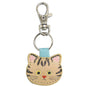 Kawaii Cat Keychain PU Leather Cute Animal Design 2pcs 8cm 10