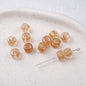 Clear Glitter Resin Barrel Beads 6 8mm Mixed Colors 50pcs 9