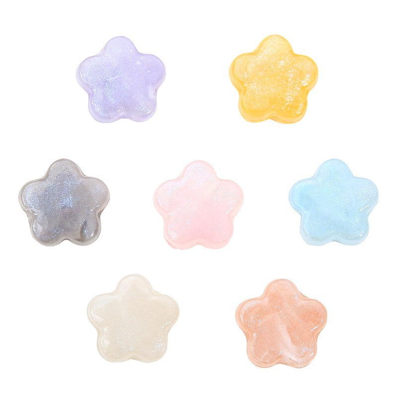 Pearl Flower Acrylic Beads 15mm Pastel Colors 20pcs 5