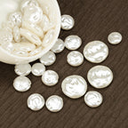 Imitation Baroque Flat Acrylic Beads 8-10-12mm Irregular ABS Plastic 100pcs 4