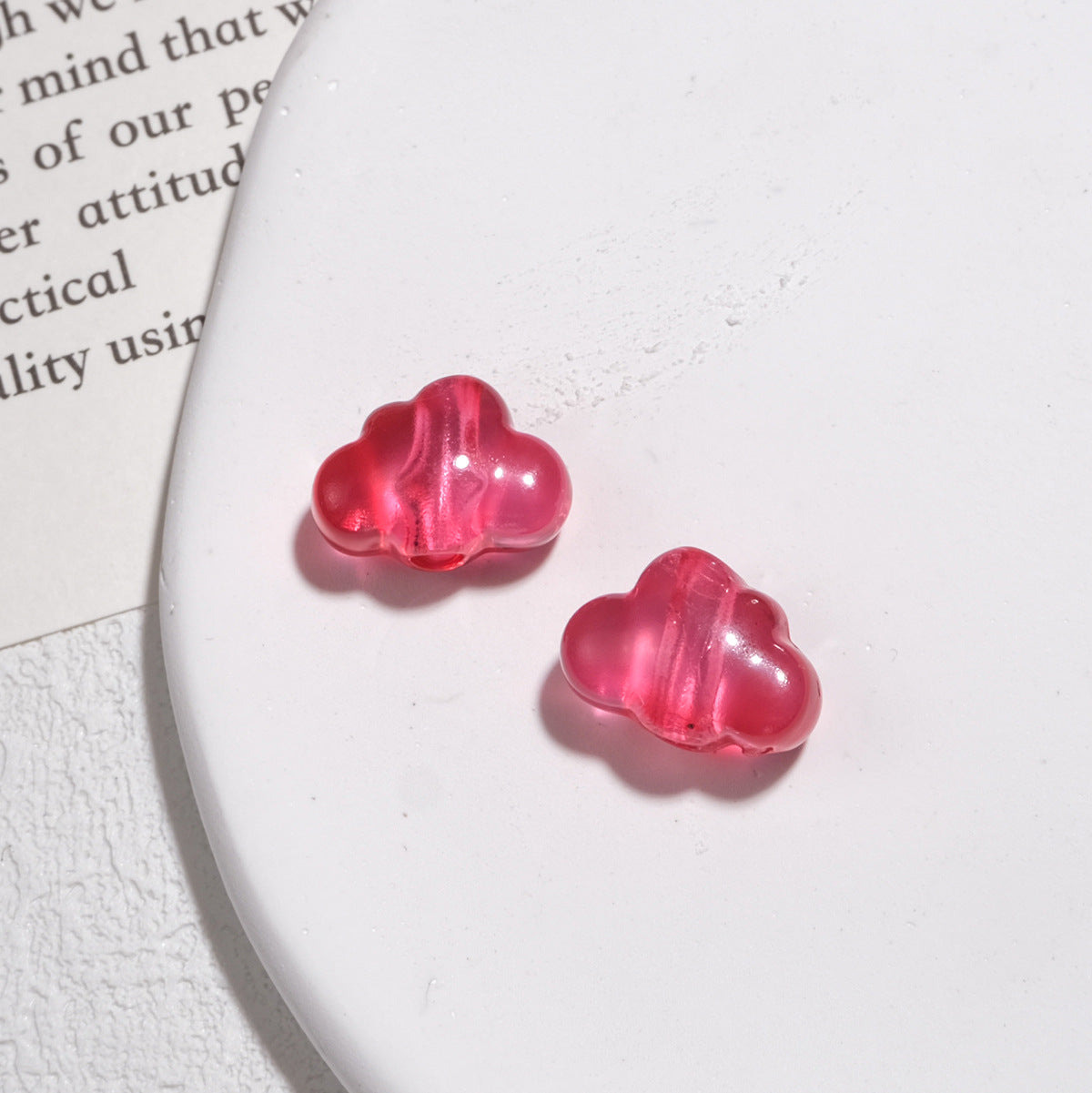 Clear Crystal Cloud Acrylic Beads 12mm Translucent Multicolor 50pcs 16