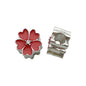 Flower Metal Beads 11mm Colorful Cherry Enamel Zinc Alloy 20pcs 8