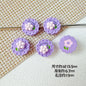 Disc Metal Beads 13mm Baking Painted Rabbit and Flower Alloy 10pcs 20