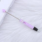 Beadable Pen Plastic Colorful Heart Top Black Ink 150mm 17