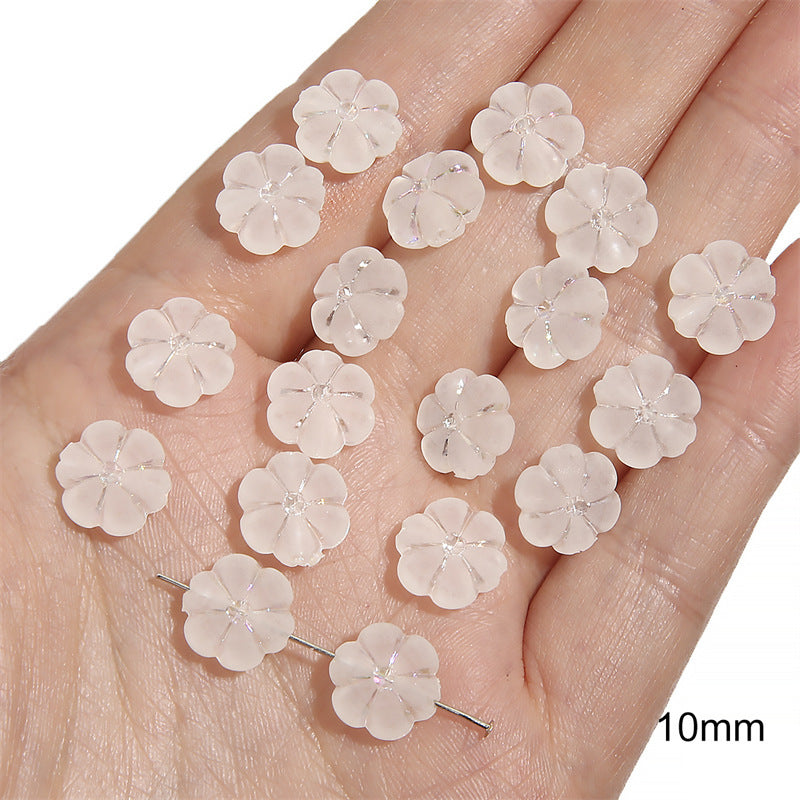 Semi-transparent Frosted Acrylic Beads Matte Finish Mixed Shapes 17