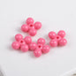 Acrylic Round Four Leaf Petal Spacer Beads 10mm Colored Baking Painted 100pcs 10