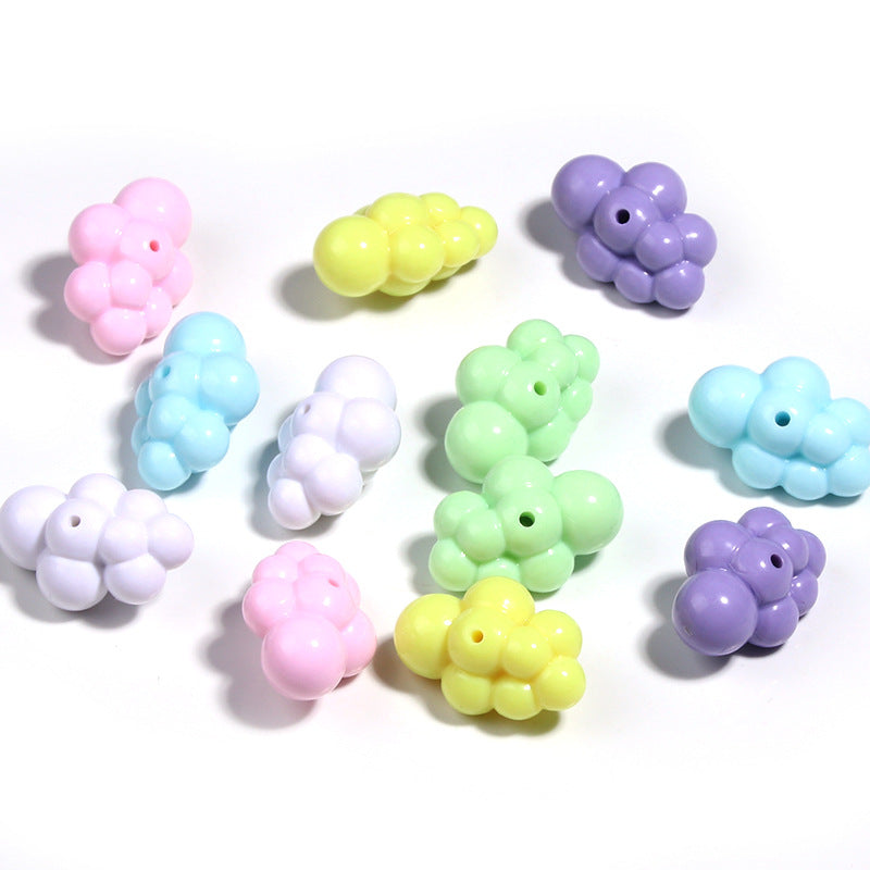Pastel Cloud Acrylic Beads 22x32mm Smooth Rounded Shapes 5pcs