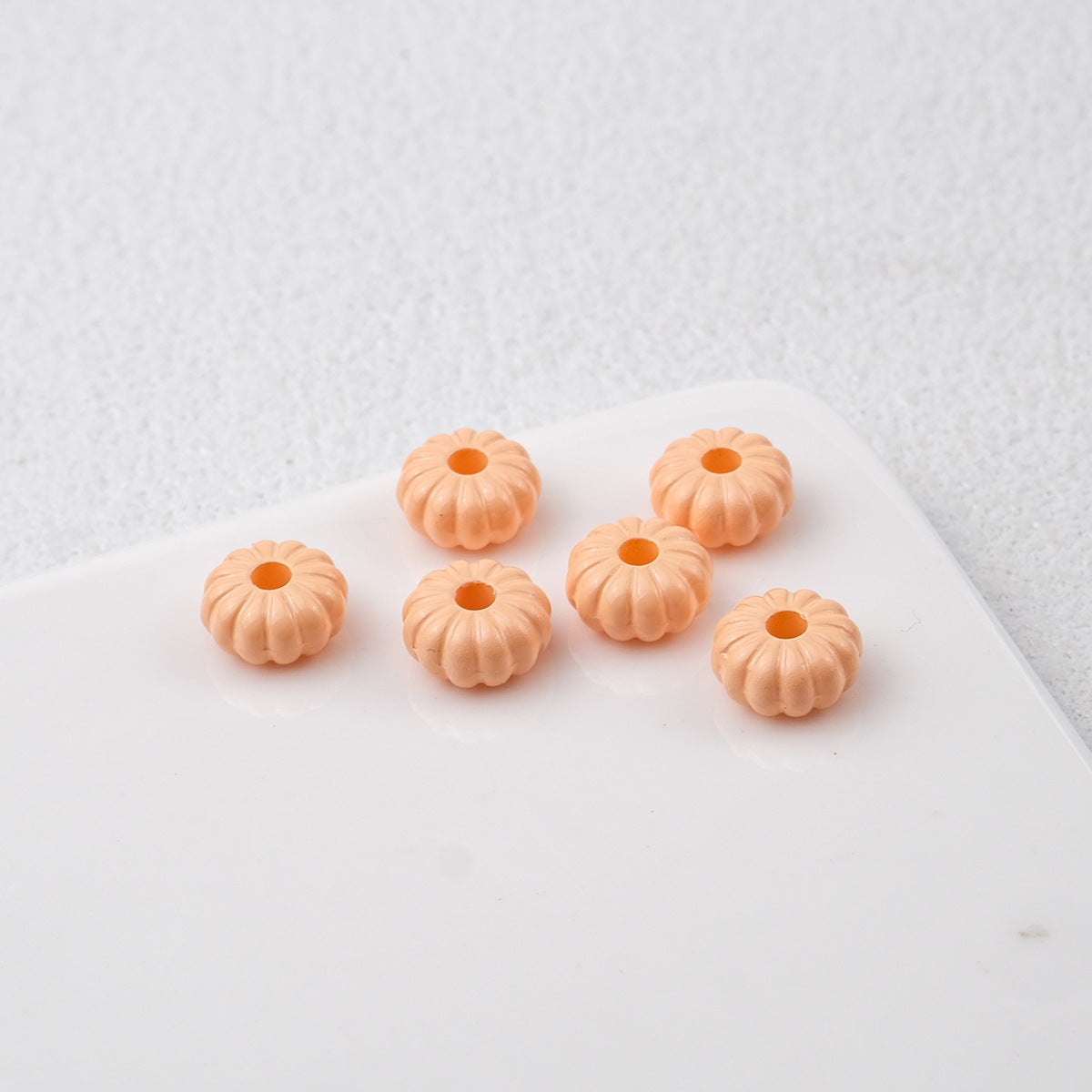 Acrylic Pumpkin Spacer Beads 8mm Striped 50pcs 18