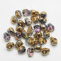 Electroplated Skull Head Glass Beads 8mm x 10mm Iridescent 30pcs 7