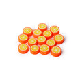 Flat Clay Beads 10mm Colorful Grapefruit Polymer 100pcs 6