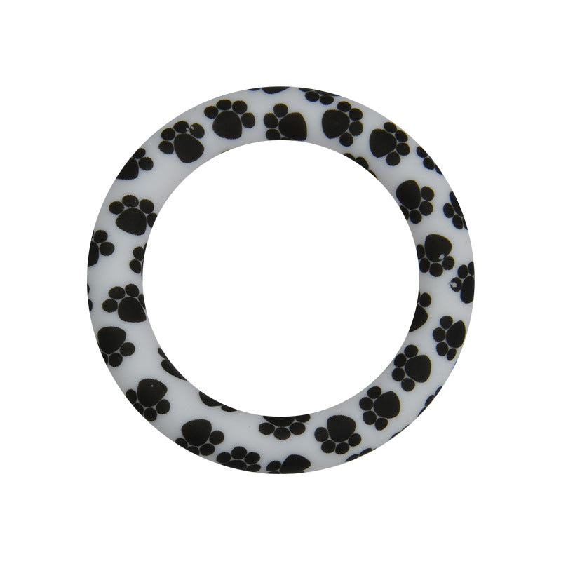 65mm Printed Silicone Rings Floral and Geometric Designs