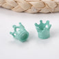 Painted Crown Acrylic Beads 12mm 14mm Hole Vibrant Pastel Colors 100pcs 3