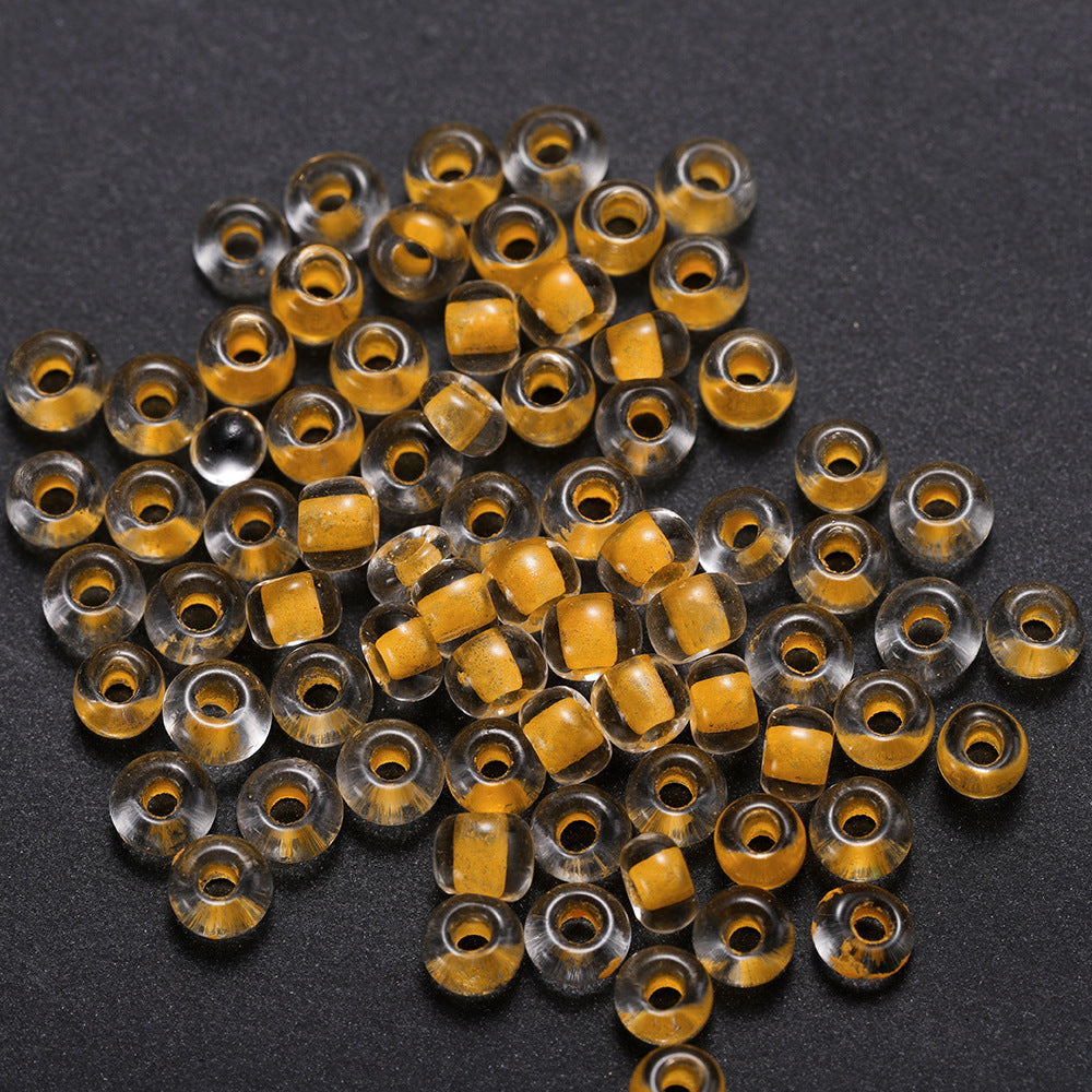 Glow In The Dark Seed Glass Beads 3mm Multicolor Stripes 1800pcs 31