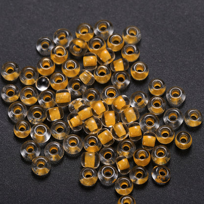 Glow In The Dark Seed Glass Beads 3mm Multicolor Stripes 1800pcs 31