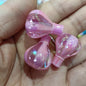 UV Plated Hot Air Balloon Acrylic Beads 25mm Dual Color 50pcs 3