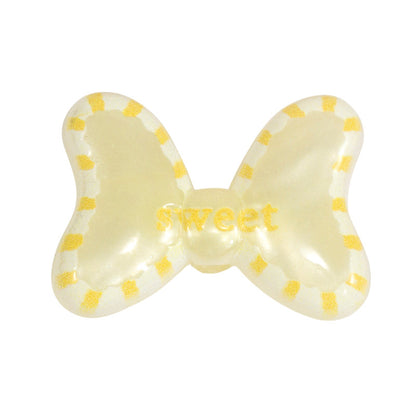 Sweet Polka Dotted Bow Acrylic Beads 29mm Colorful Mixed 10pcs 24