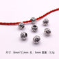 Hollow Spherical Metal Beads Large Hole Intricate Floral Cut-Out 100pcs 10