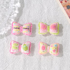 Sweet Pink Bow Acrylic Beads 21mm Decorative 10pcs 4