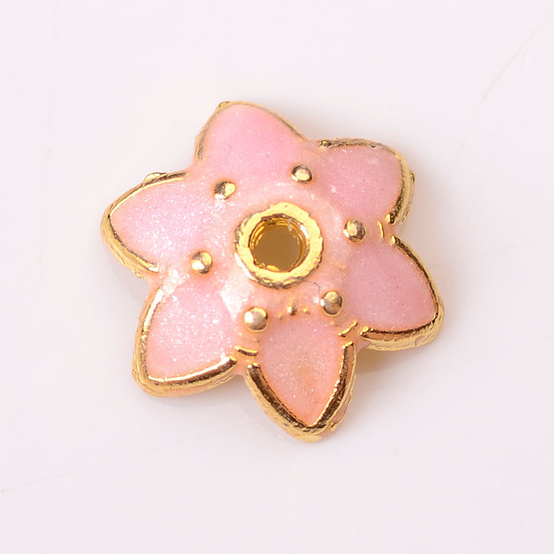 Alloy Flower Bead Caps 10mm Colorful Enamel Tibetan 100pcs 12