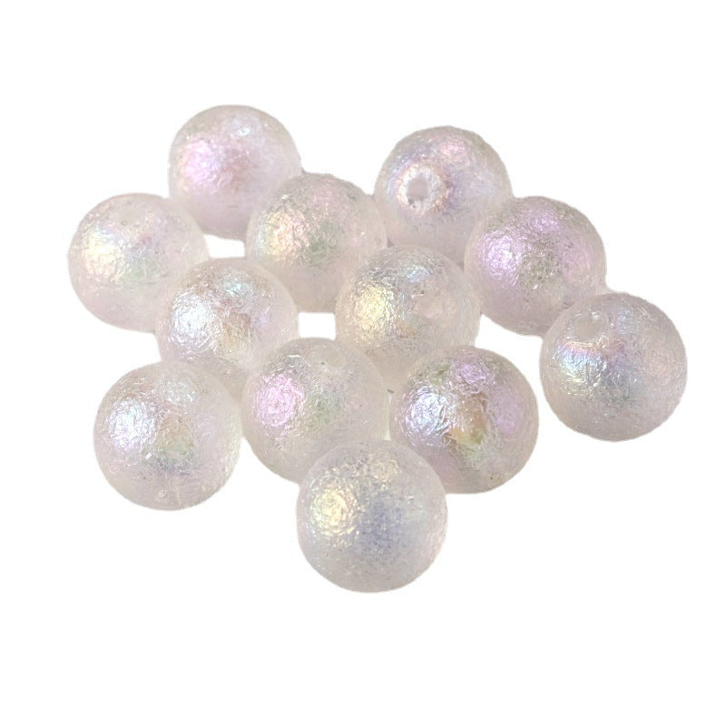 Plating Round Acrylic Beads 16mm Jelly Aurora Ice 50pcs 3