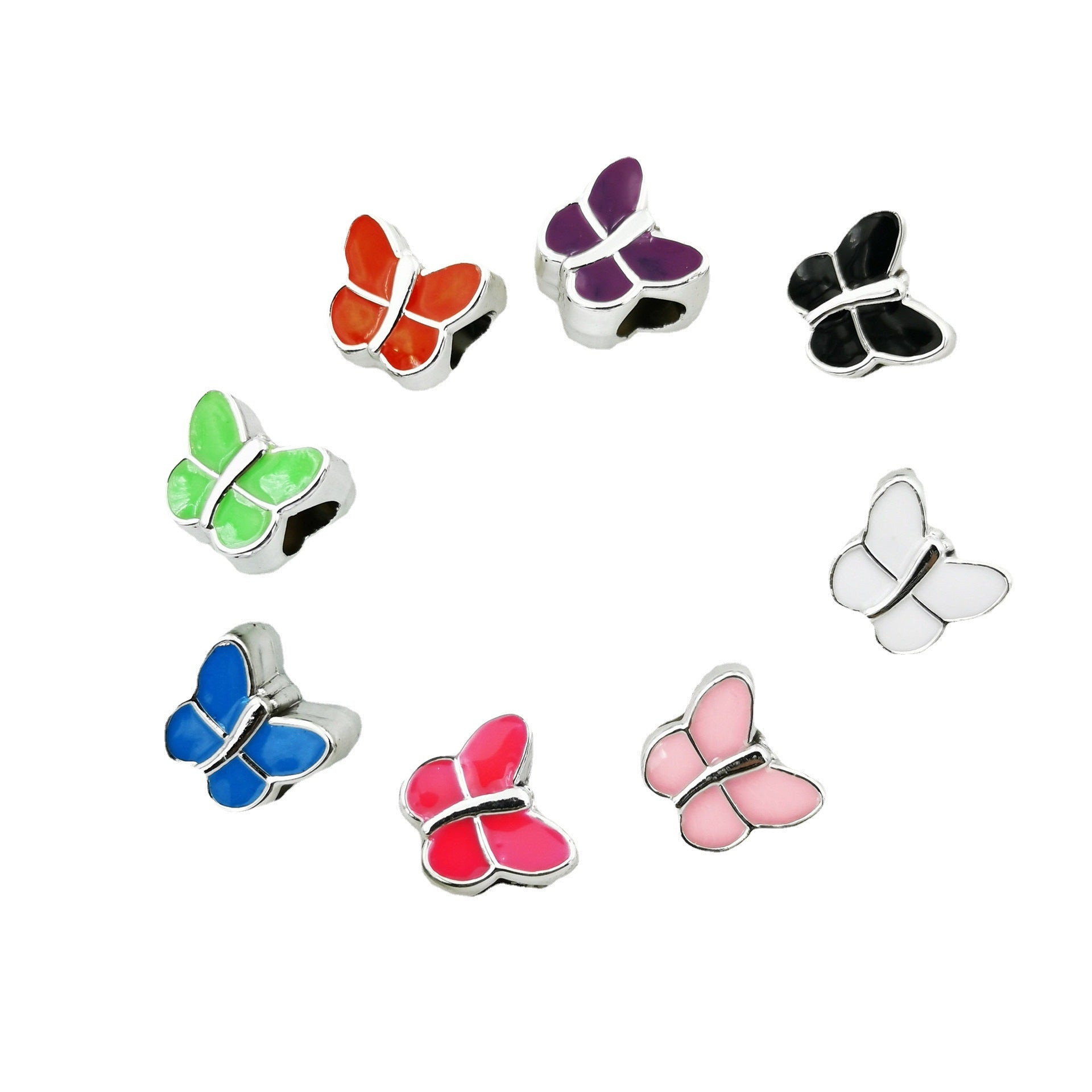 Butterfly Enamel CCB Plastic Acrylic Beads 11mm 50pcs 3