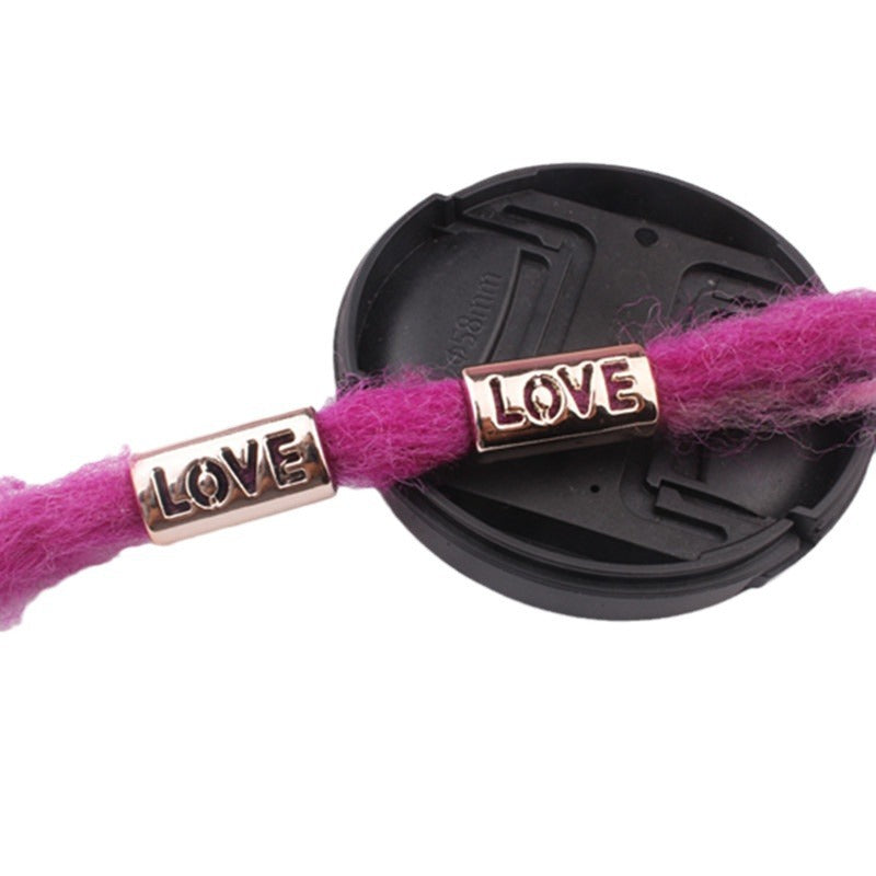Hollow LOVE Acrylic Beads 20mm CCB Plastic Gold Metallic 100pcs 4
