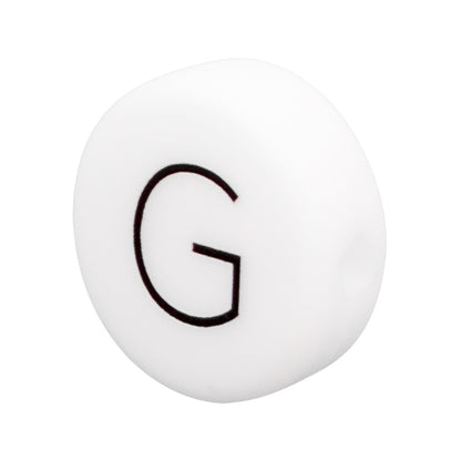 12mm Silicone Letter Beads Flat Round Alphabet Options 20pcs 11