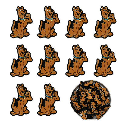 Silicone Focal Beads Scooby Doo Sitting Pose 20pcs 4