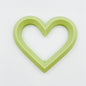 Heart 80mm Silicone Beads Solid Colors Matte Finish 3pcs 3