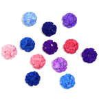 Floral Bubblegum Beads 21mm Fancy Rose Cluster Polymer Clay 10pcs 5