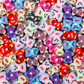 Bear Clay Beads 9mm Colorful Polymer Pattern 200pcs