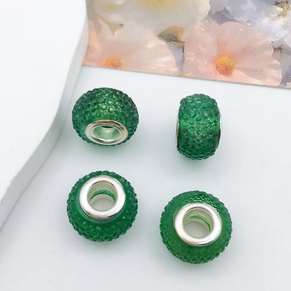 Mixed Design Resin Spacer Beads Green Tone Bulk 40pcs 16