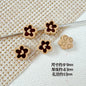 Spoon and Flower Metal Beads 15mm and 9mm Baking Painted 20pcs 23